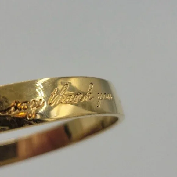 💛 Kate Spade Gold Mom Always Said Idiom Engraved Bangle Bracelet - Picture 4 of 7